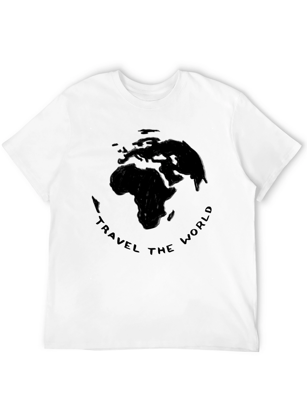 Travel the World Black Graphic T-Shirt