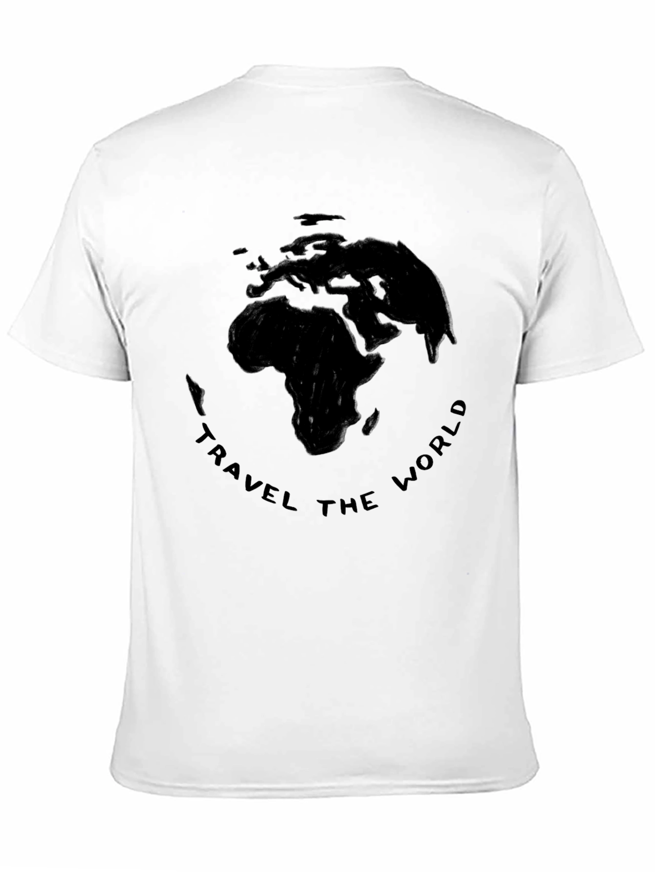 Travel the World Black Graphic T-Shirt