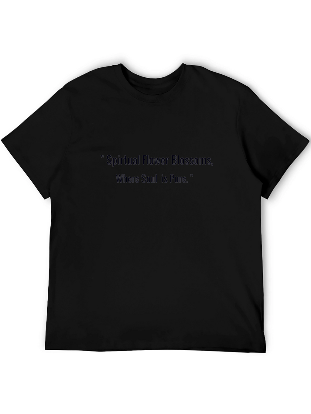Spiritual Flower Blossoms Black T-Shirt