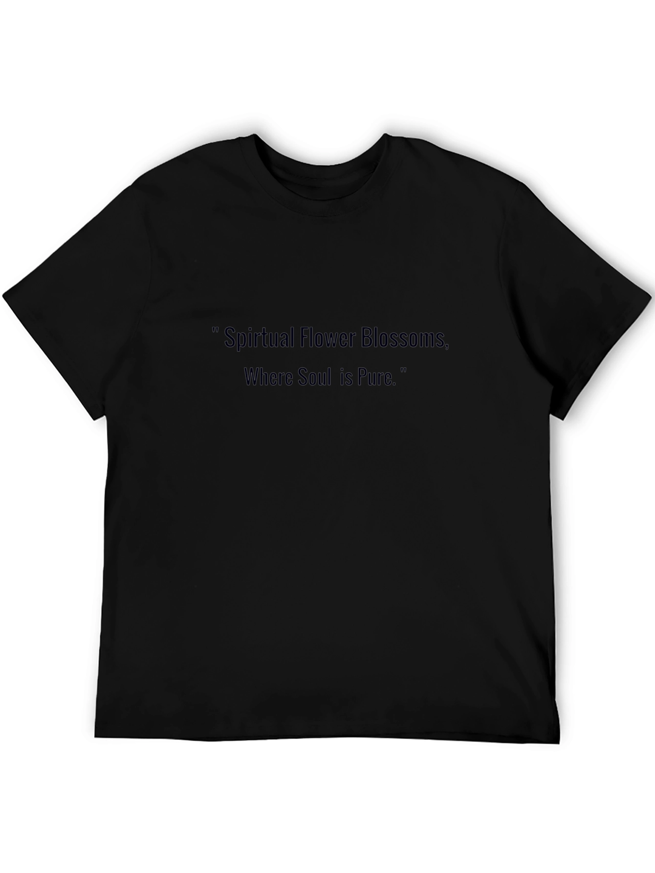 Spiritual Flower Blossoms Black T-Shirt