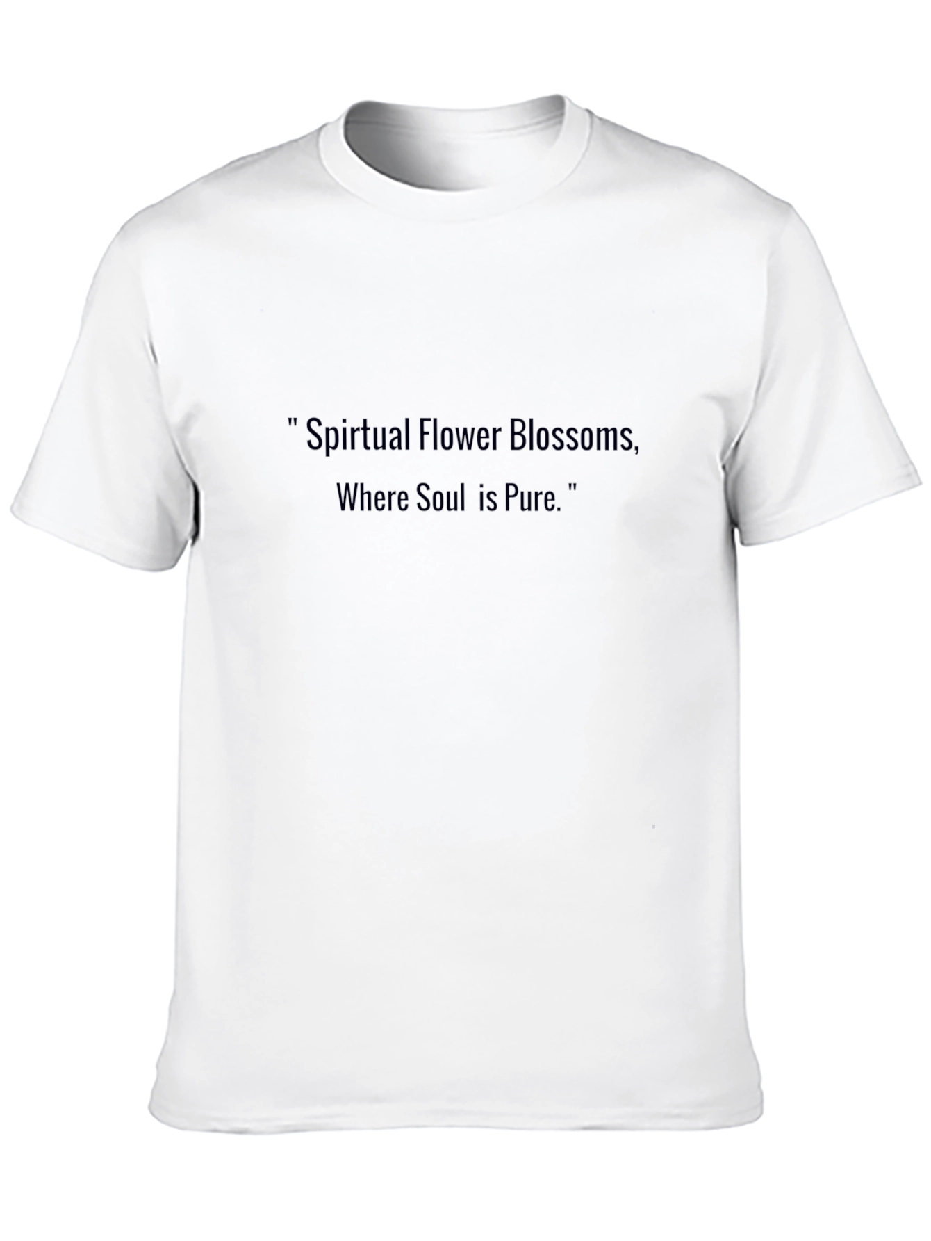 Spiritual Flower Blossoms Black T-Shirt