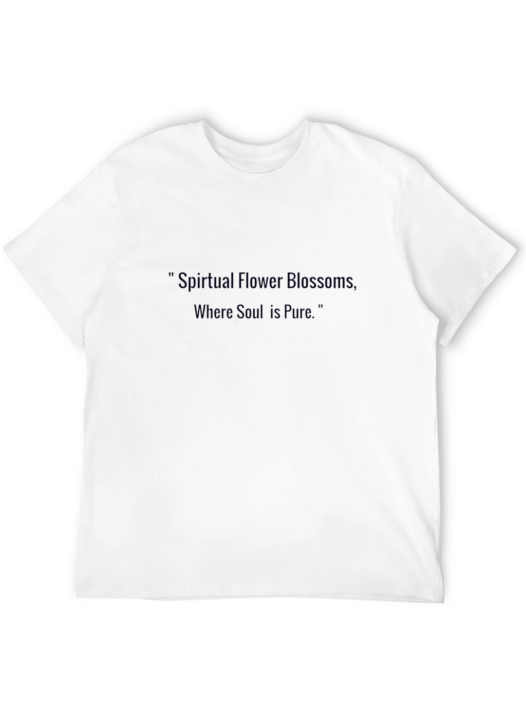 Spiritual Flower Blossoms Black T-Shirt