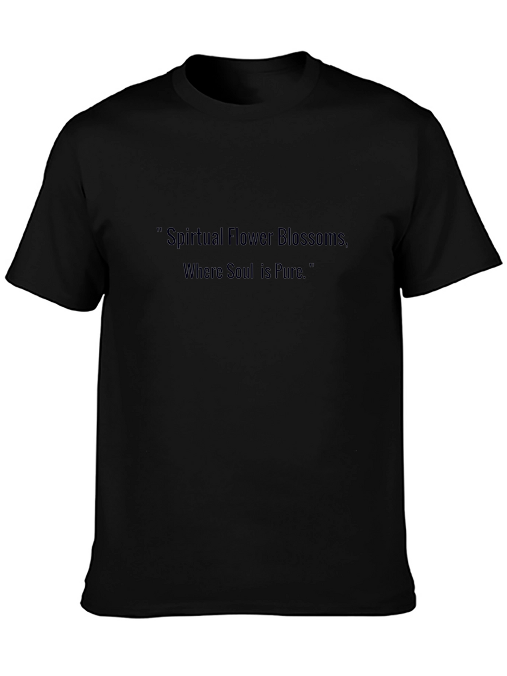 Spiritual Flower Blossoms Black T-Shirt