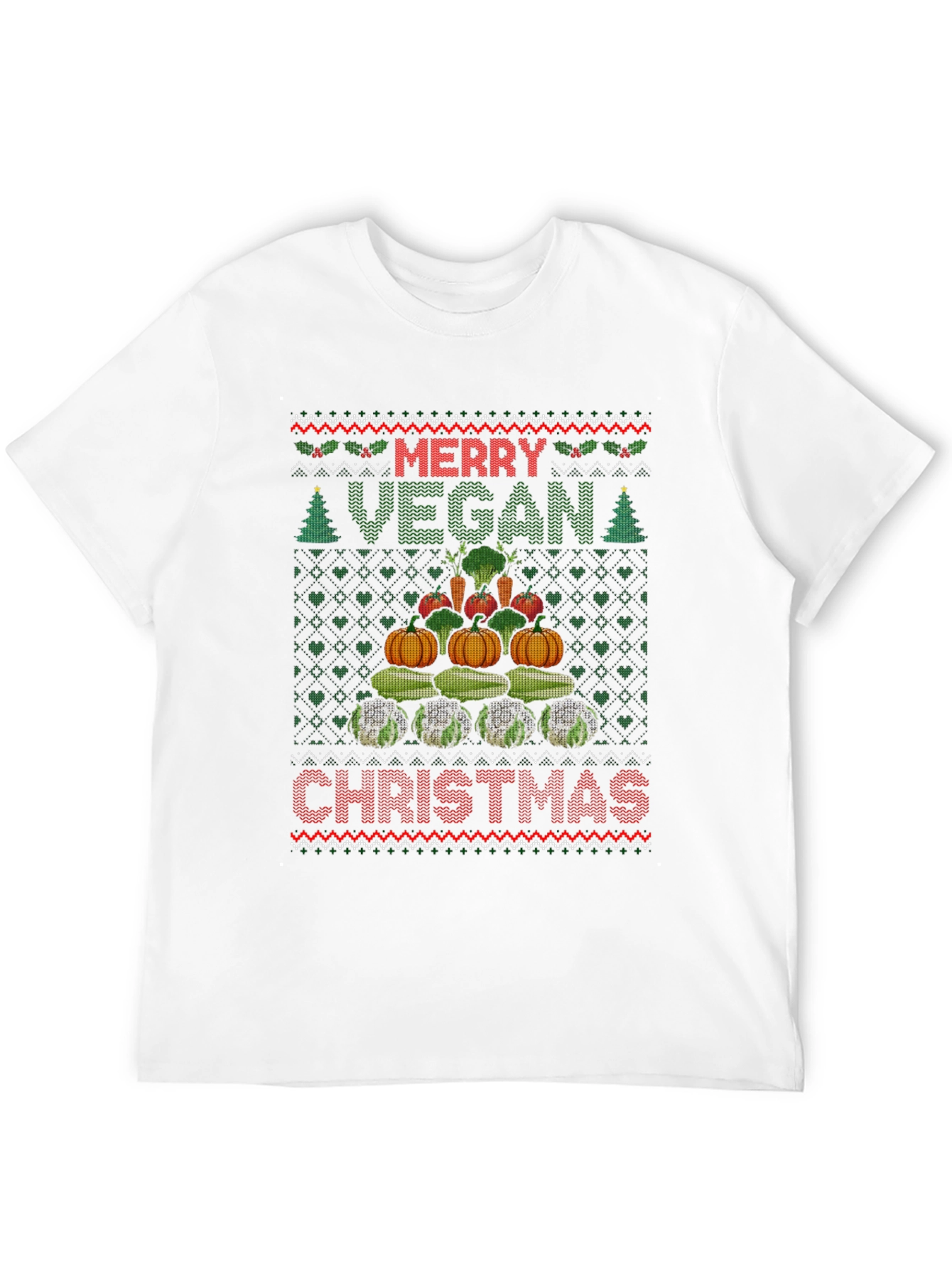 Merry Vegan Christmas T-Shirt Ugly Sweater