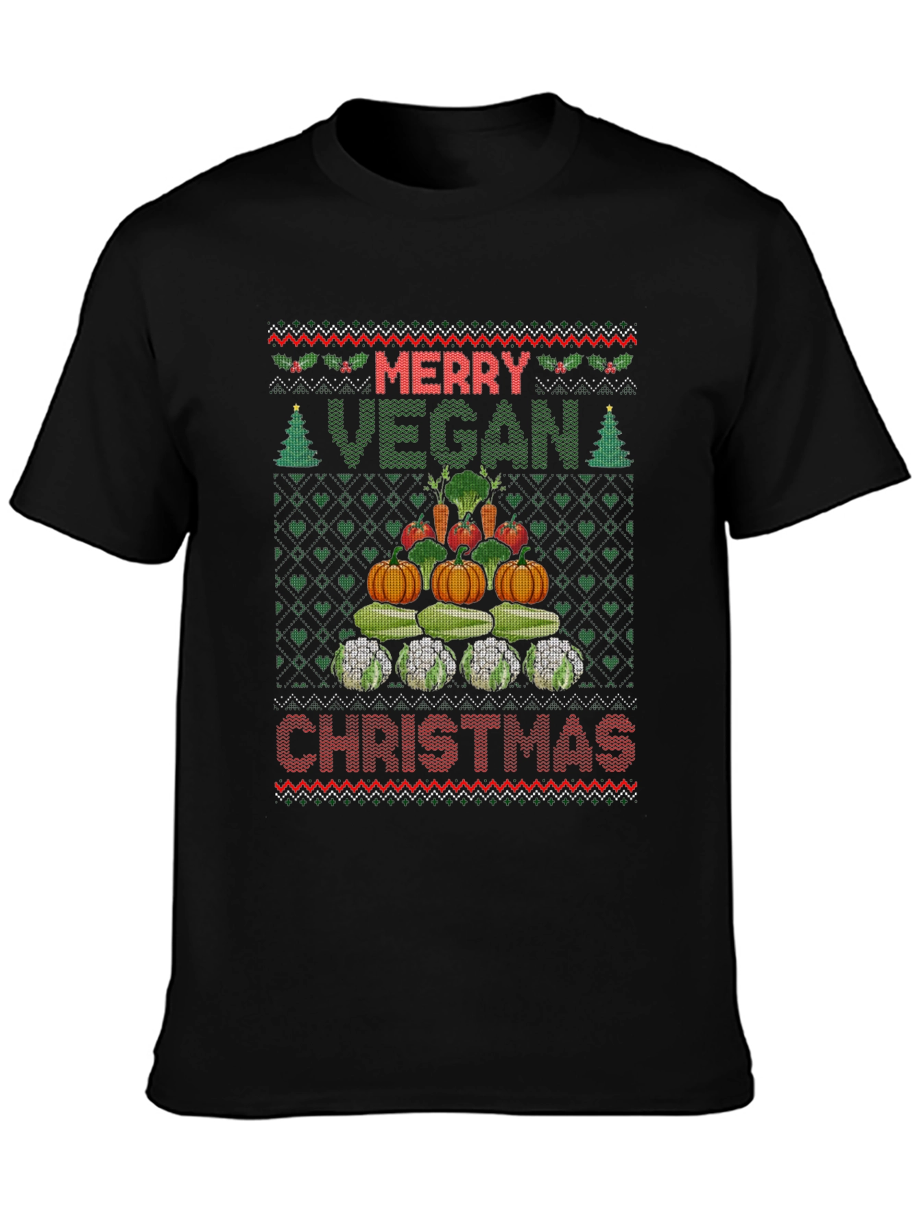 Merry Vegan Christmas T-Shirt Ugly Sweater