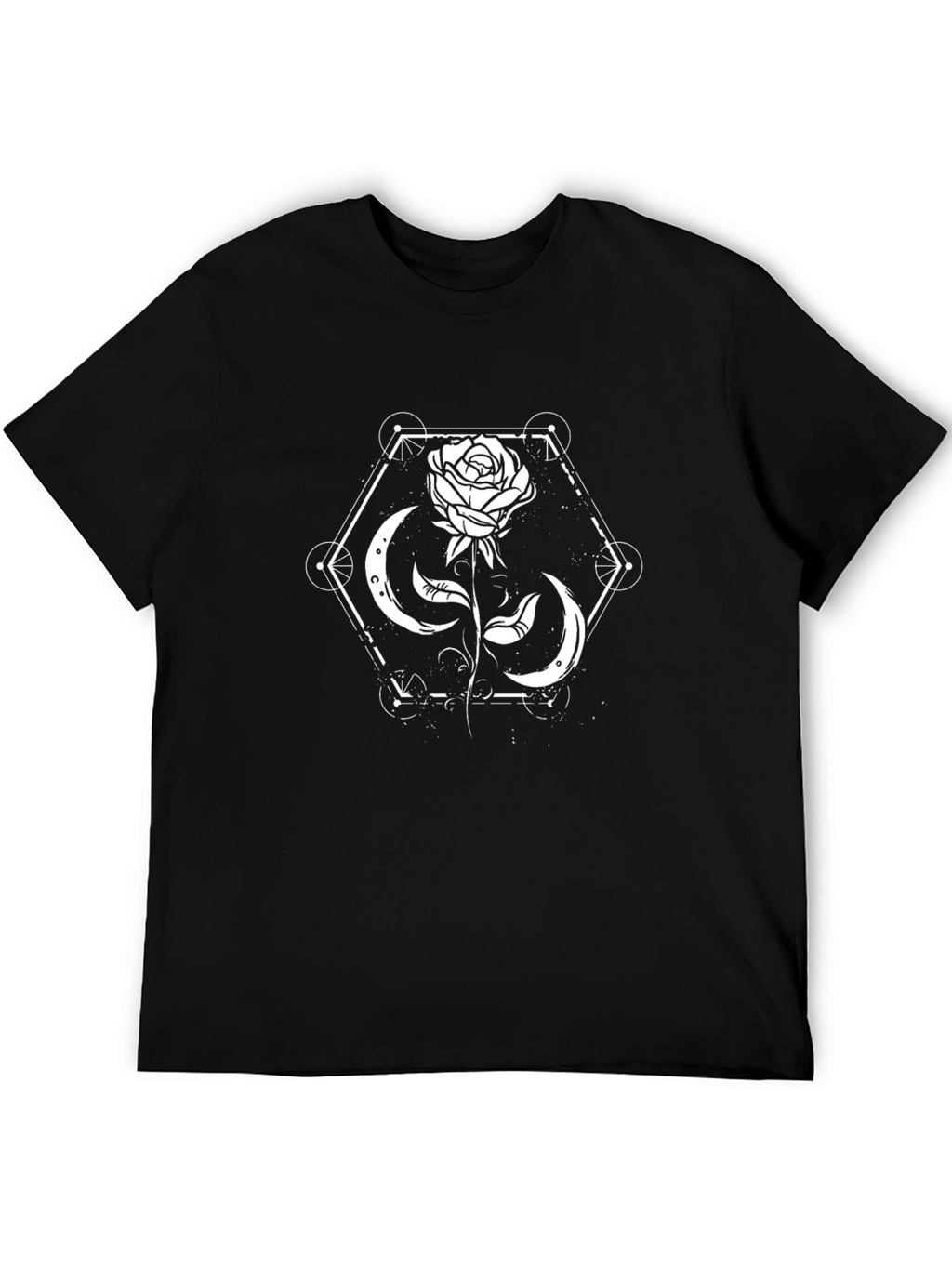 Mystic Rose Graphic Tee - Black