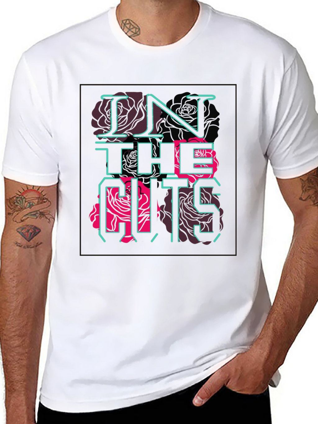 In The Cuts Graphic Tee - Black