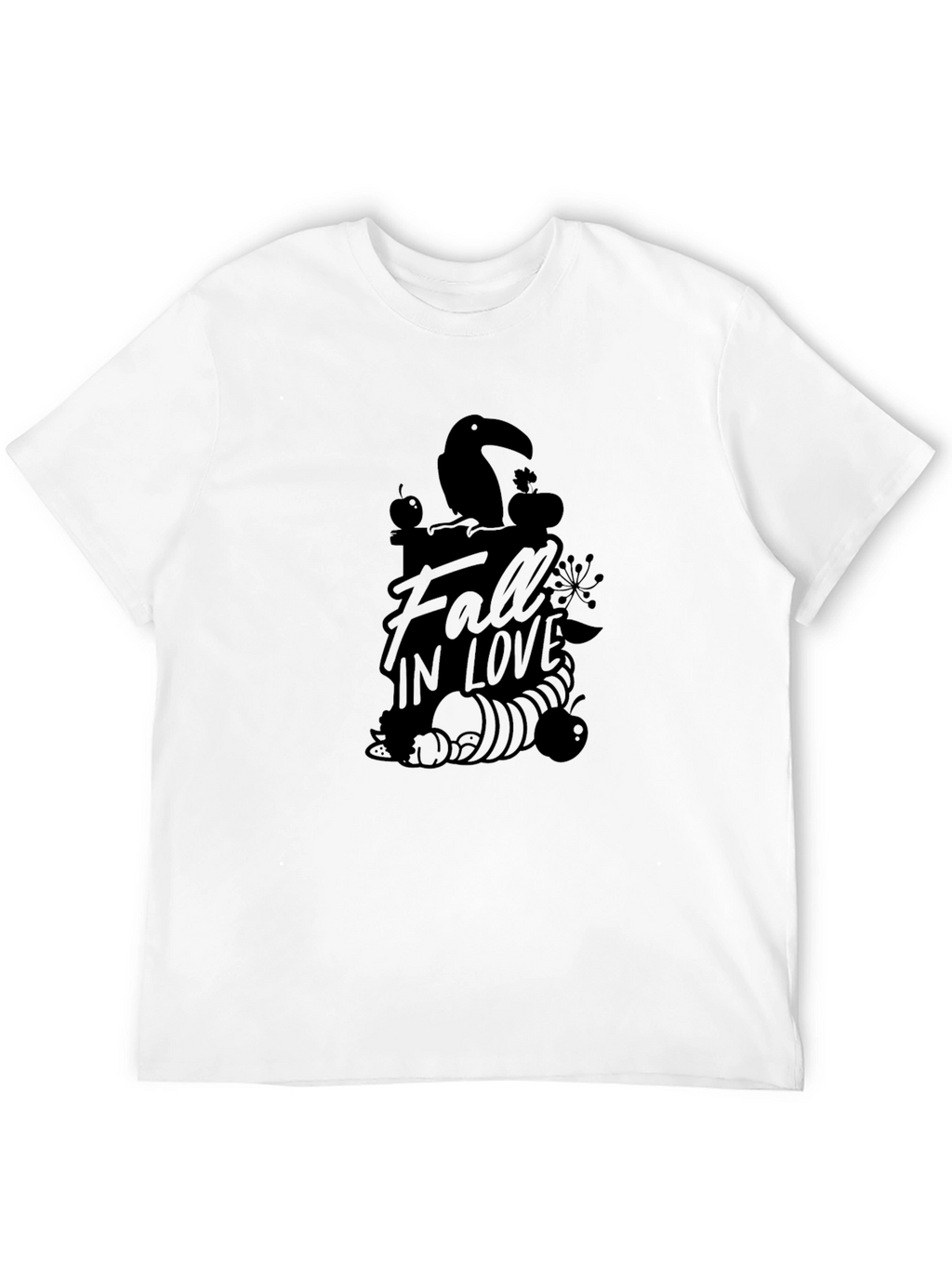 Fall In Love Graphic Tee - Black