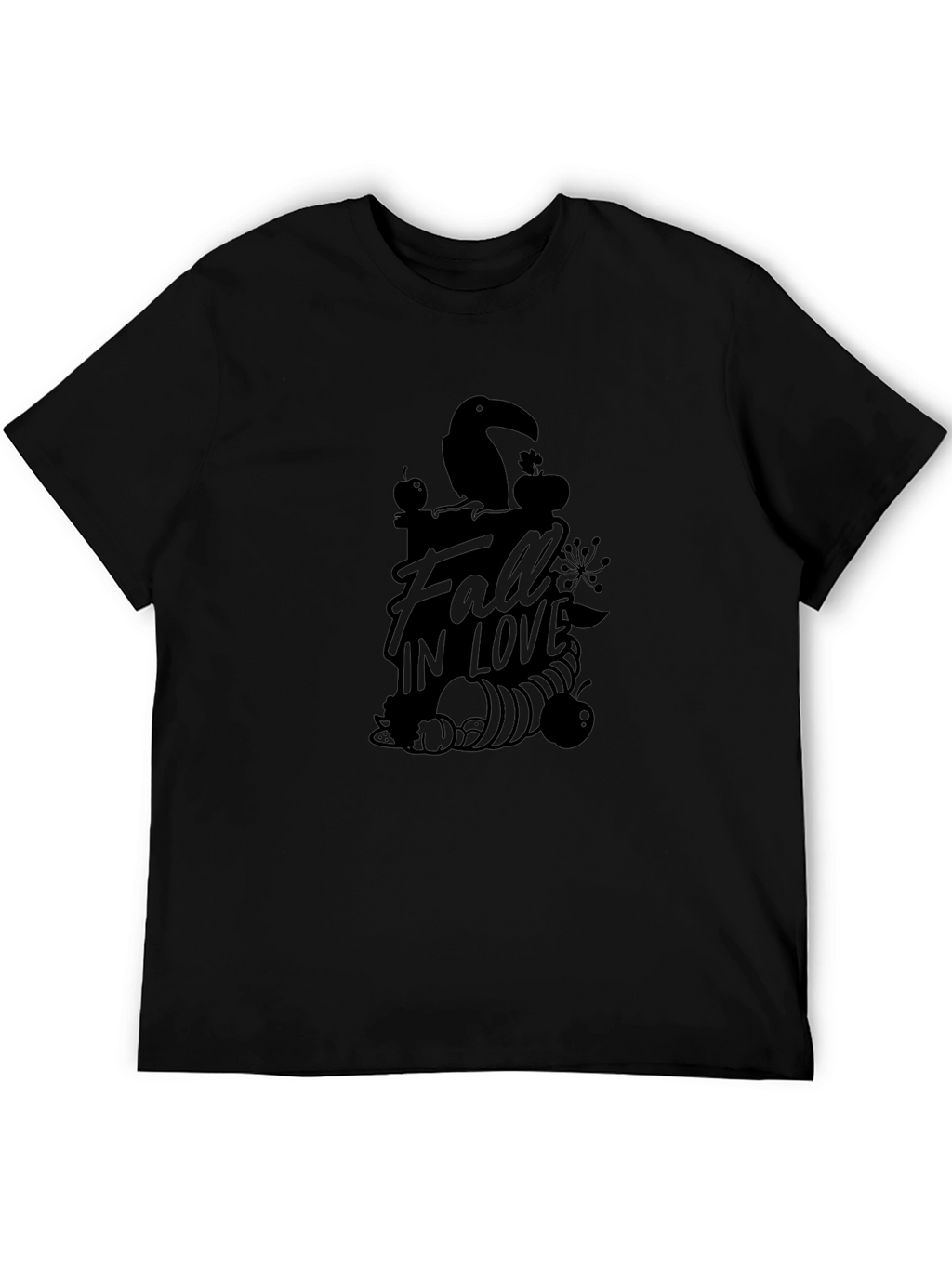 Fall In Love Graphic Tee - Black