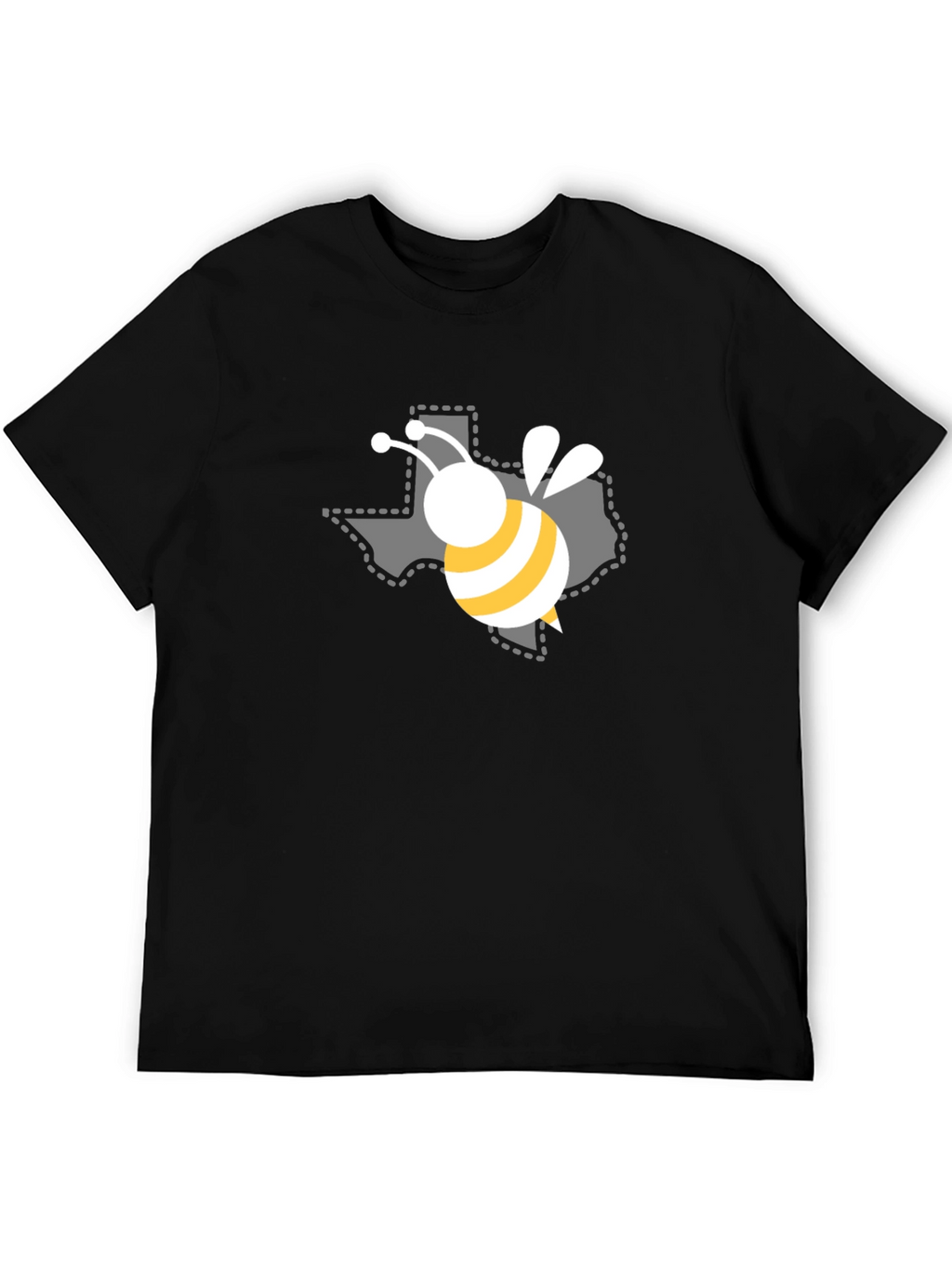 Texas Bee Graphic Black T-Shirt