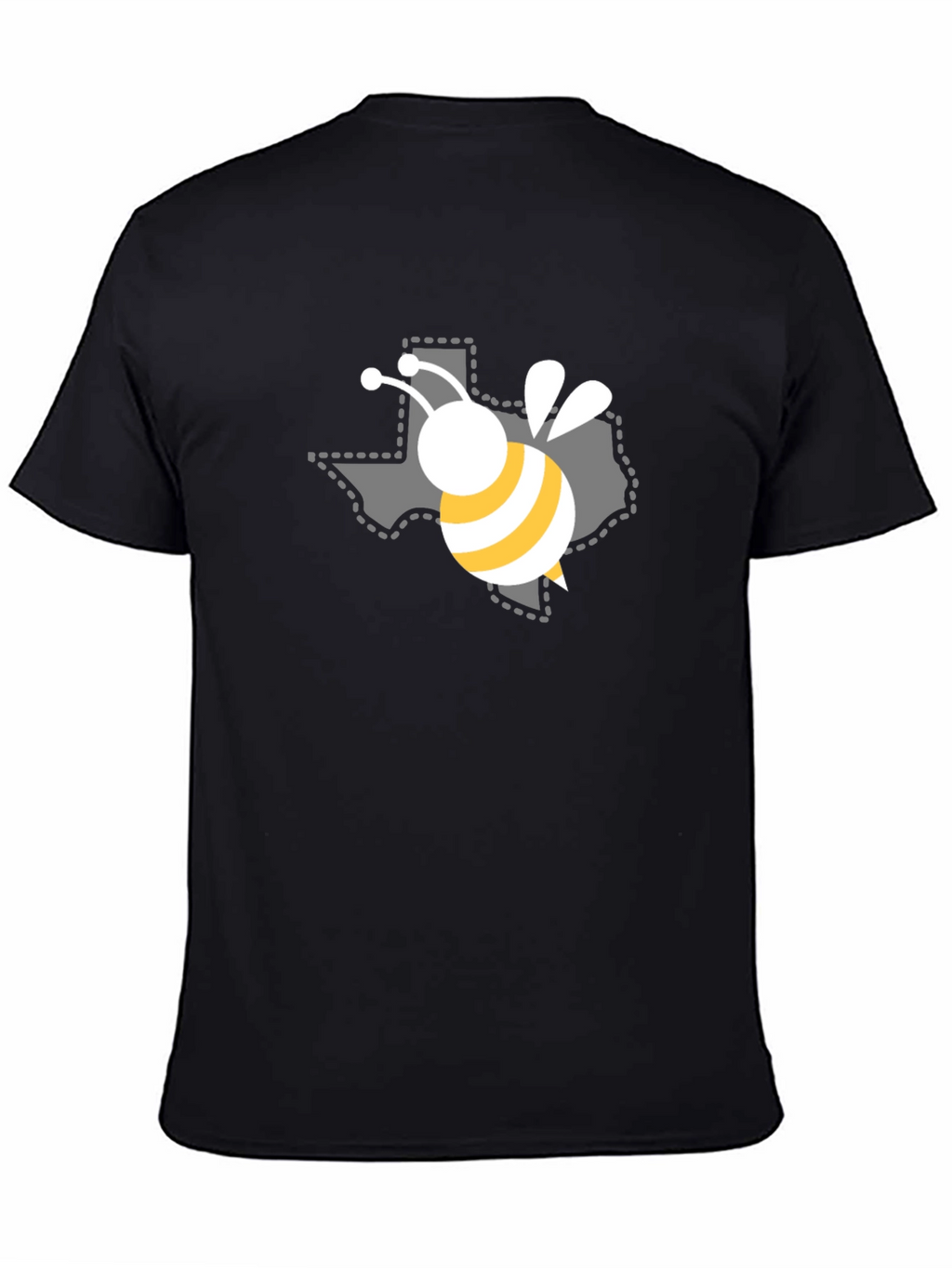 Texas Bee Graphic Black T-Shirt