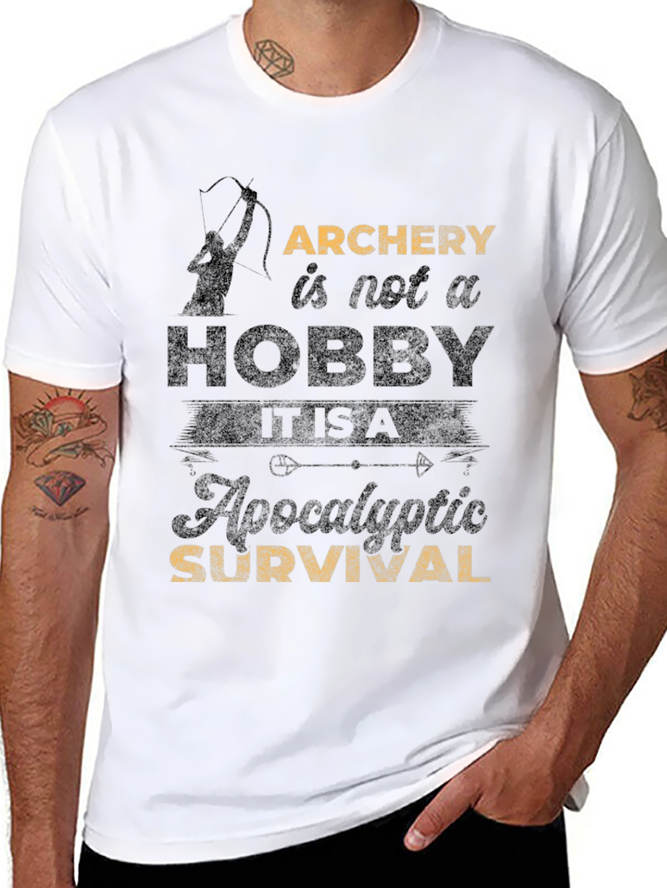 Archery Survival T-Shirt - Hobby or Apocalyptic?