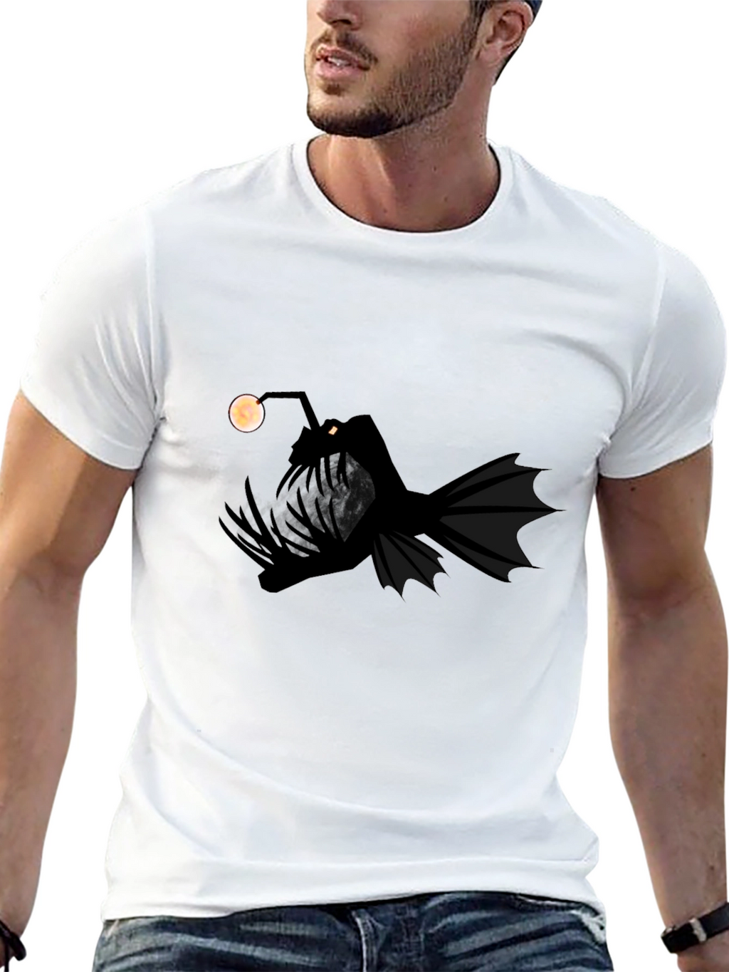 Anglerfish Graphic Tee - Dark Depths Design
