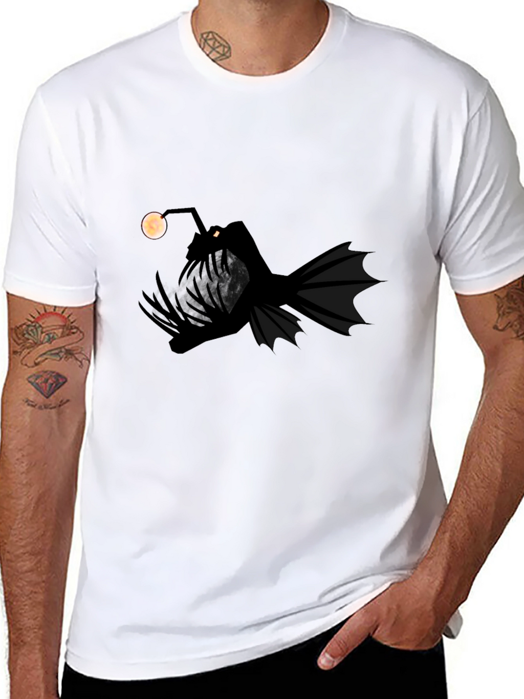 Anglerfish Graphic Tee - Dark Depths Design