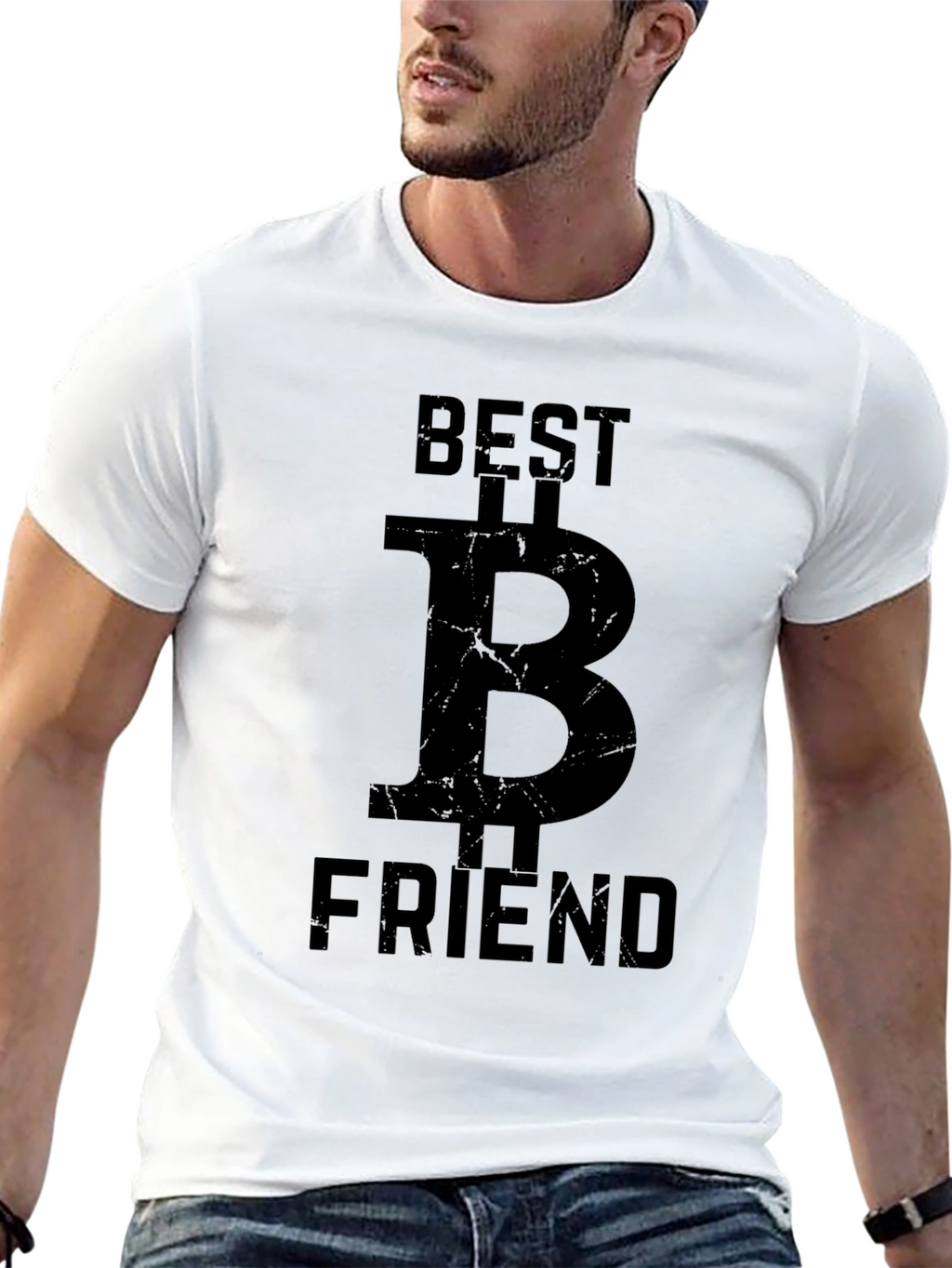 Best B Friend Graphic Tee - Cryptocurrency Bitcoin T-Shirt
