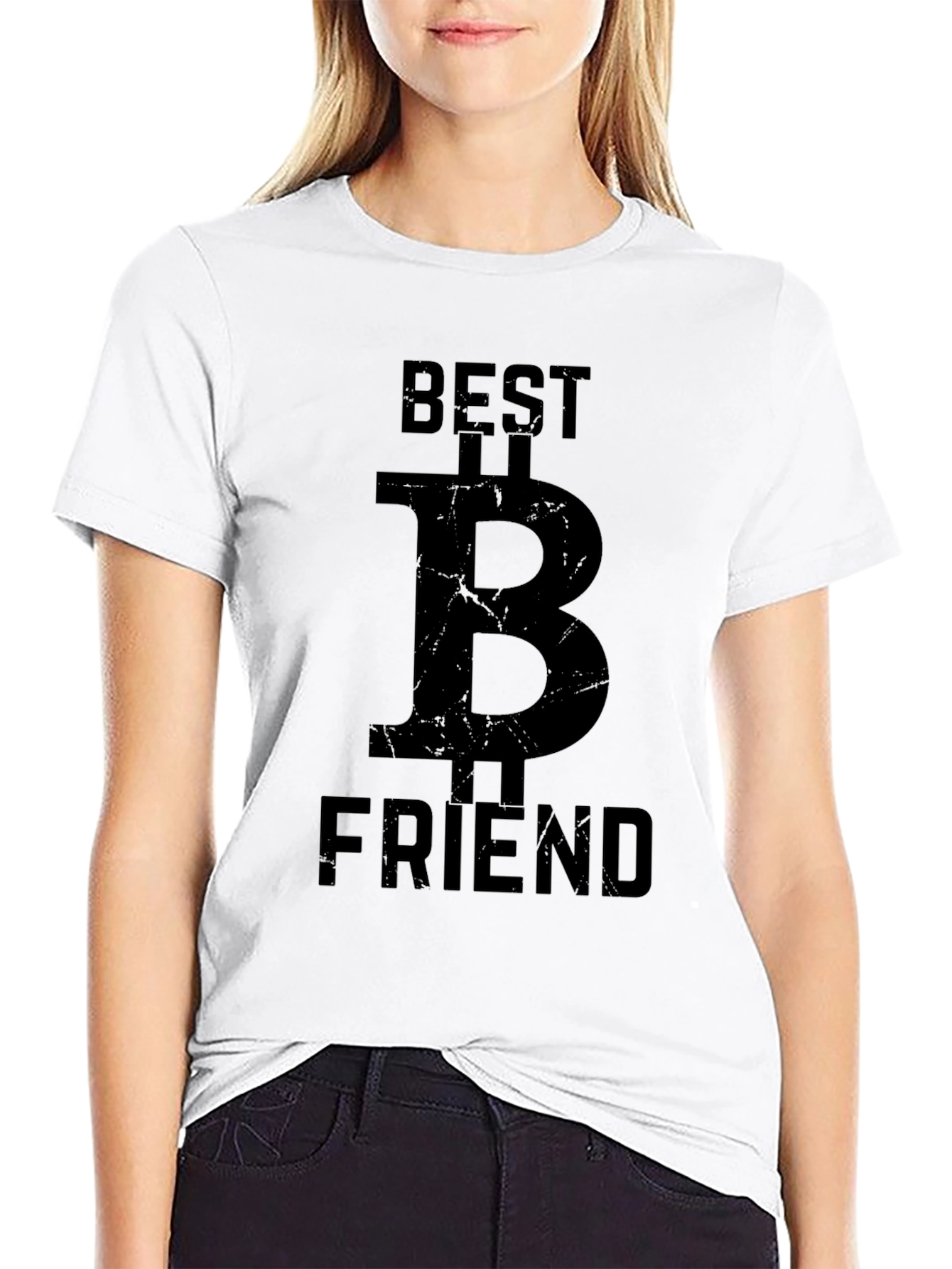 Best B Friend Graphic Tee - Cryptocurrency Bitcoin T-Shirt
