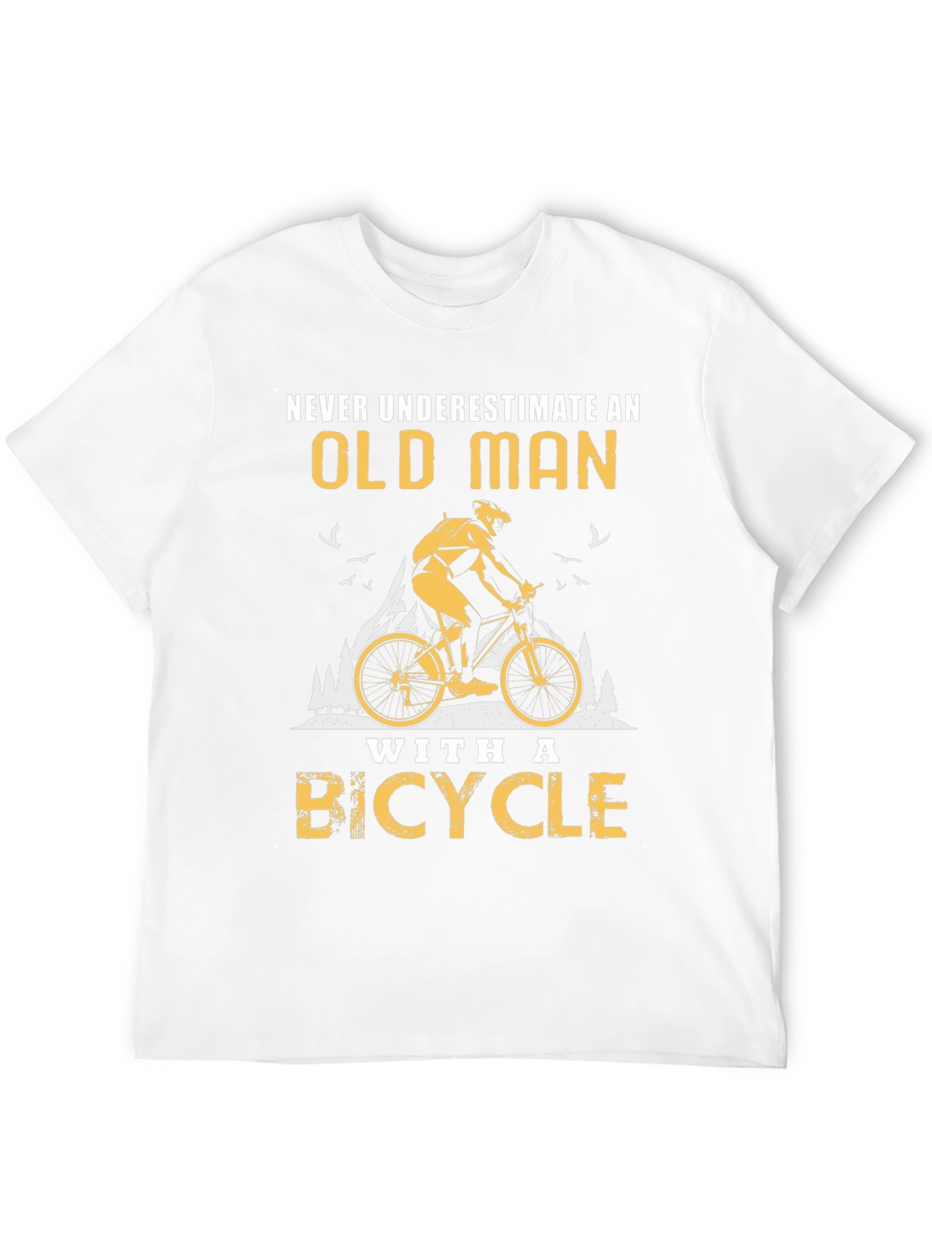 Old Man Bicycle Graphic T-Shirt