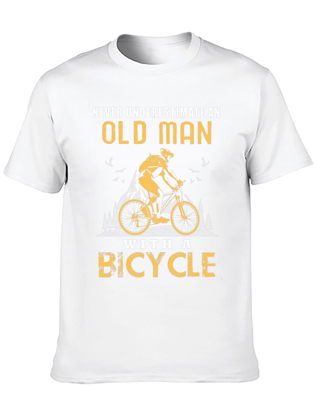 Old Man Bicycle Graphic T-Shirt