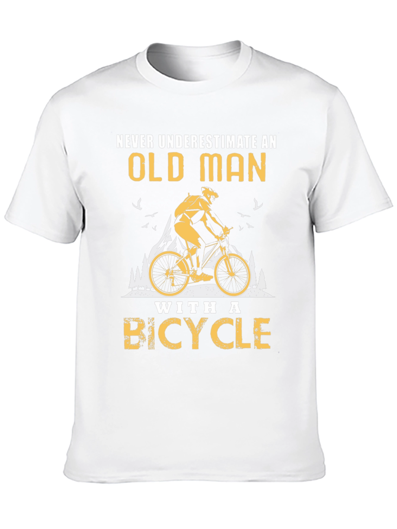Old Man Bicycle Graphic T-Shirt