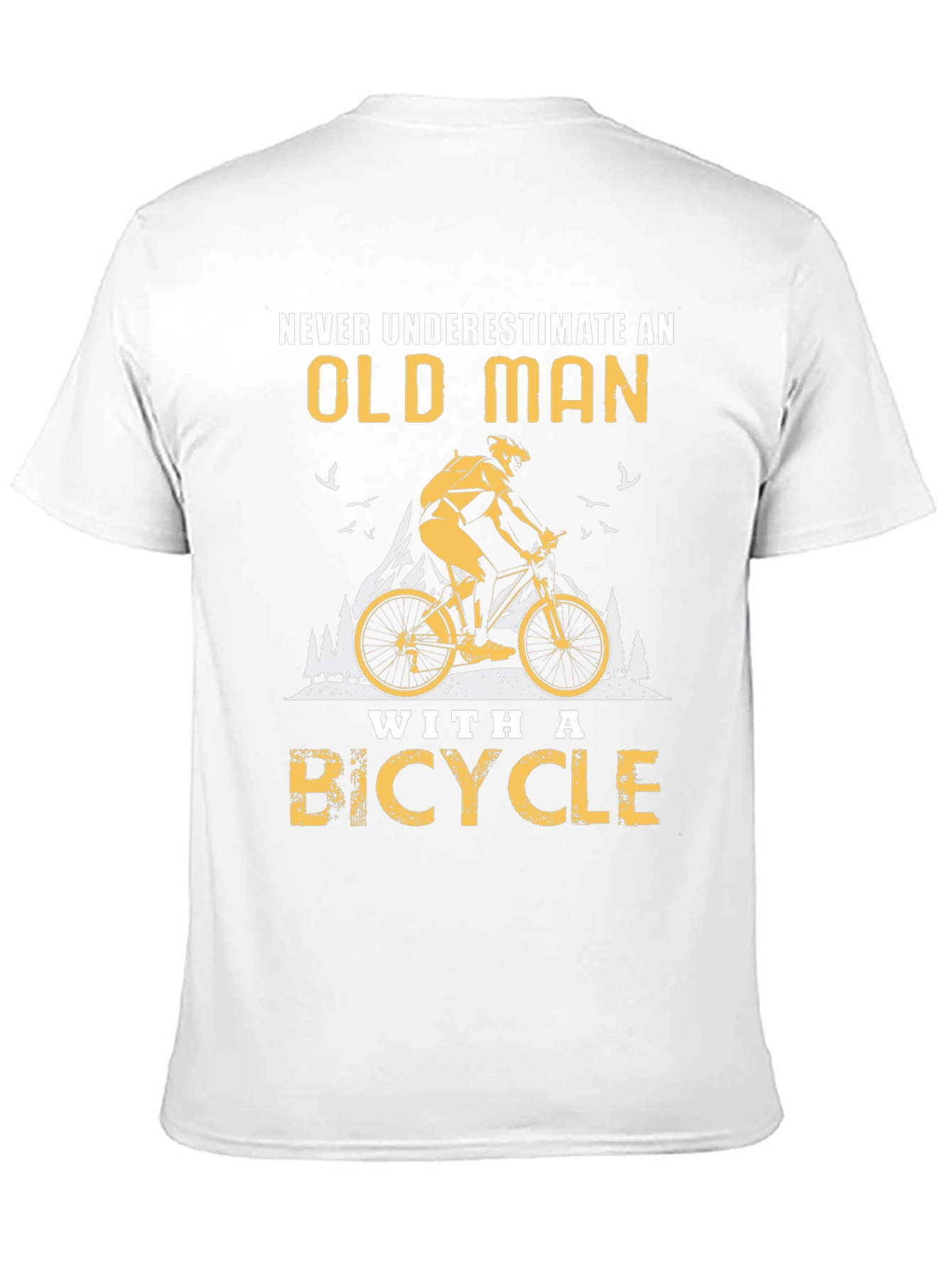 Old Man Bicycle Graphic T-Shirt