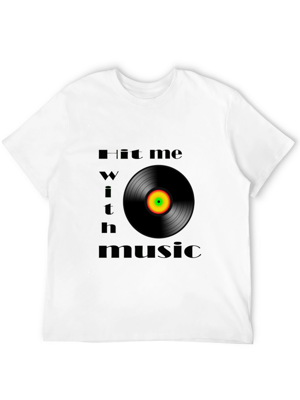 Hit Me With Music Black Graphic Tee