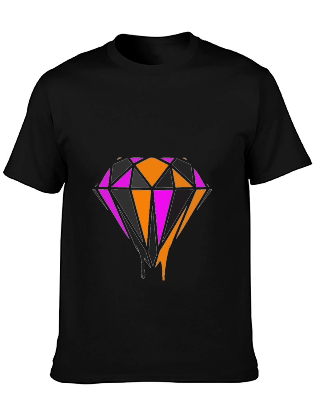 Bold Diamond Graphic Tee - Black