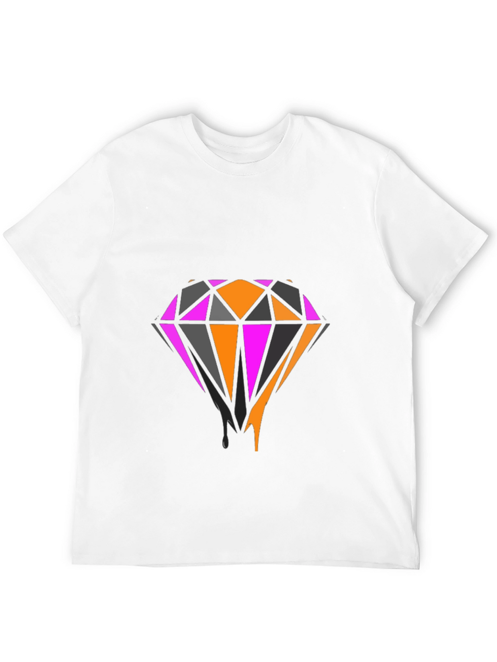 Bold Diamond Graphic Tee - Black