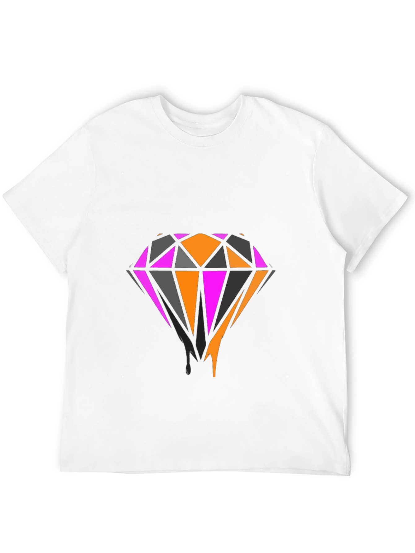 Bold Diamond Graphic Tee - Black