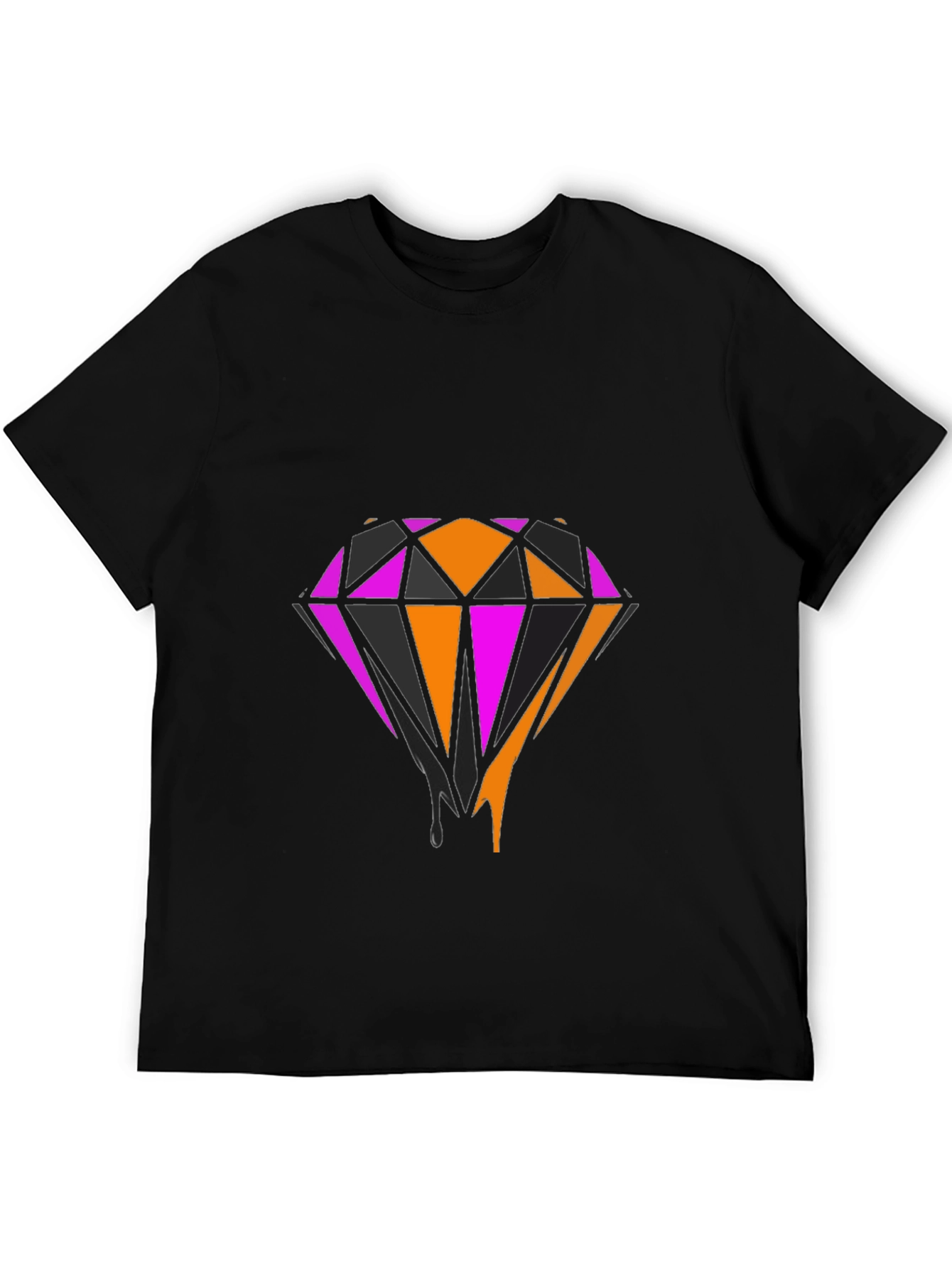 Bold Diamond Graphic Tee - Black