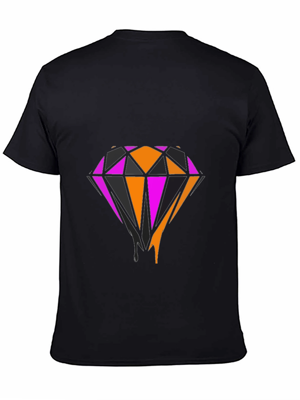 Bold Diamond Graphic Tee - Black
