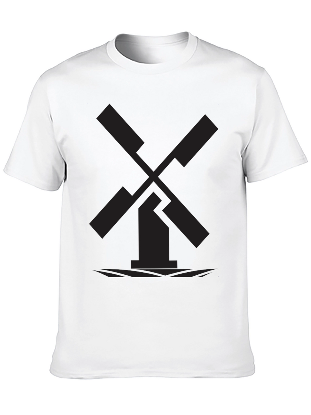 Minimalist Black Windmill Graphic Tee
