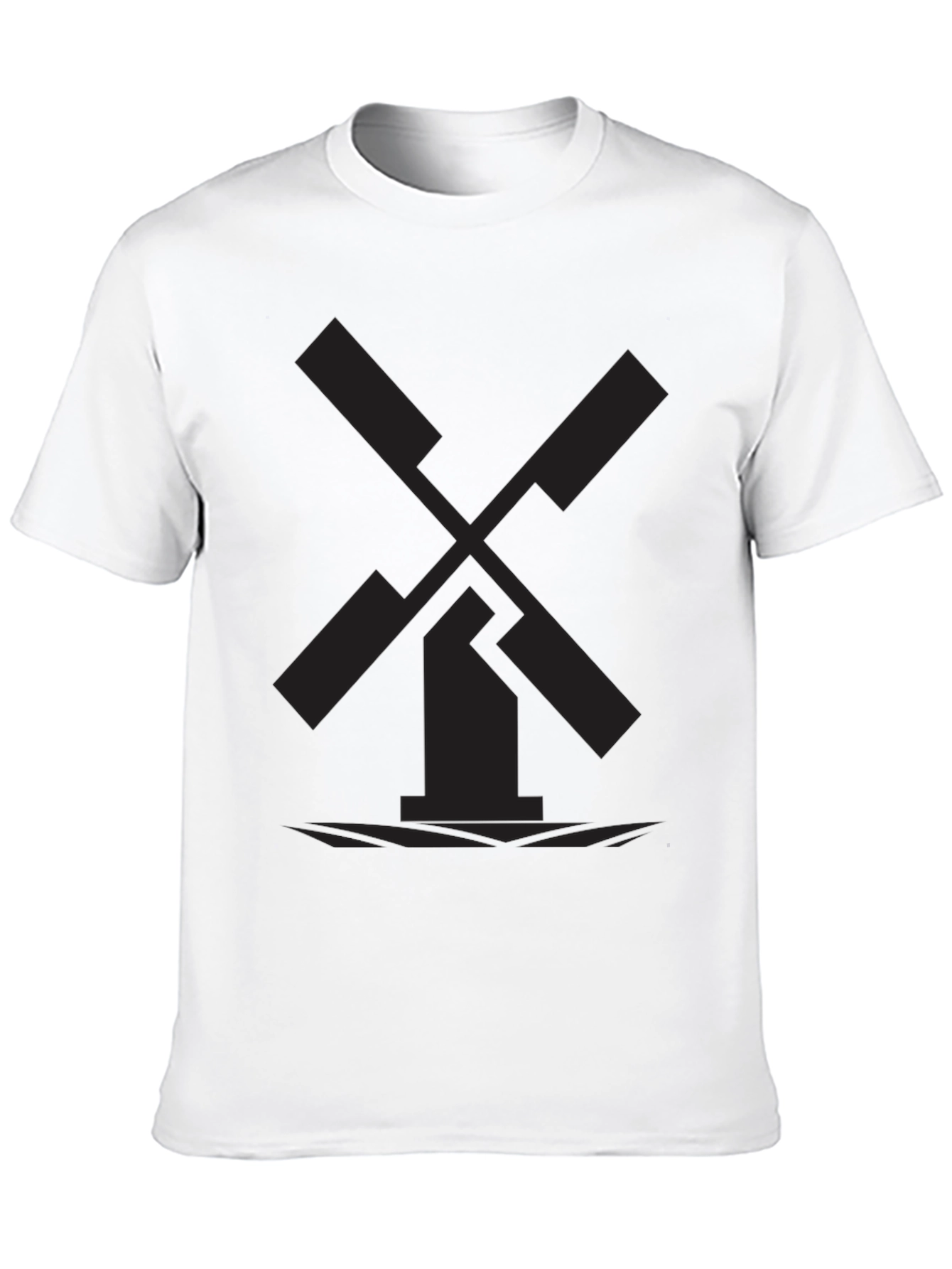 Minimalist Black Windmill Graphic Tee