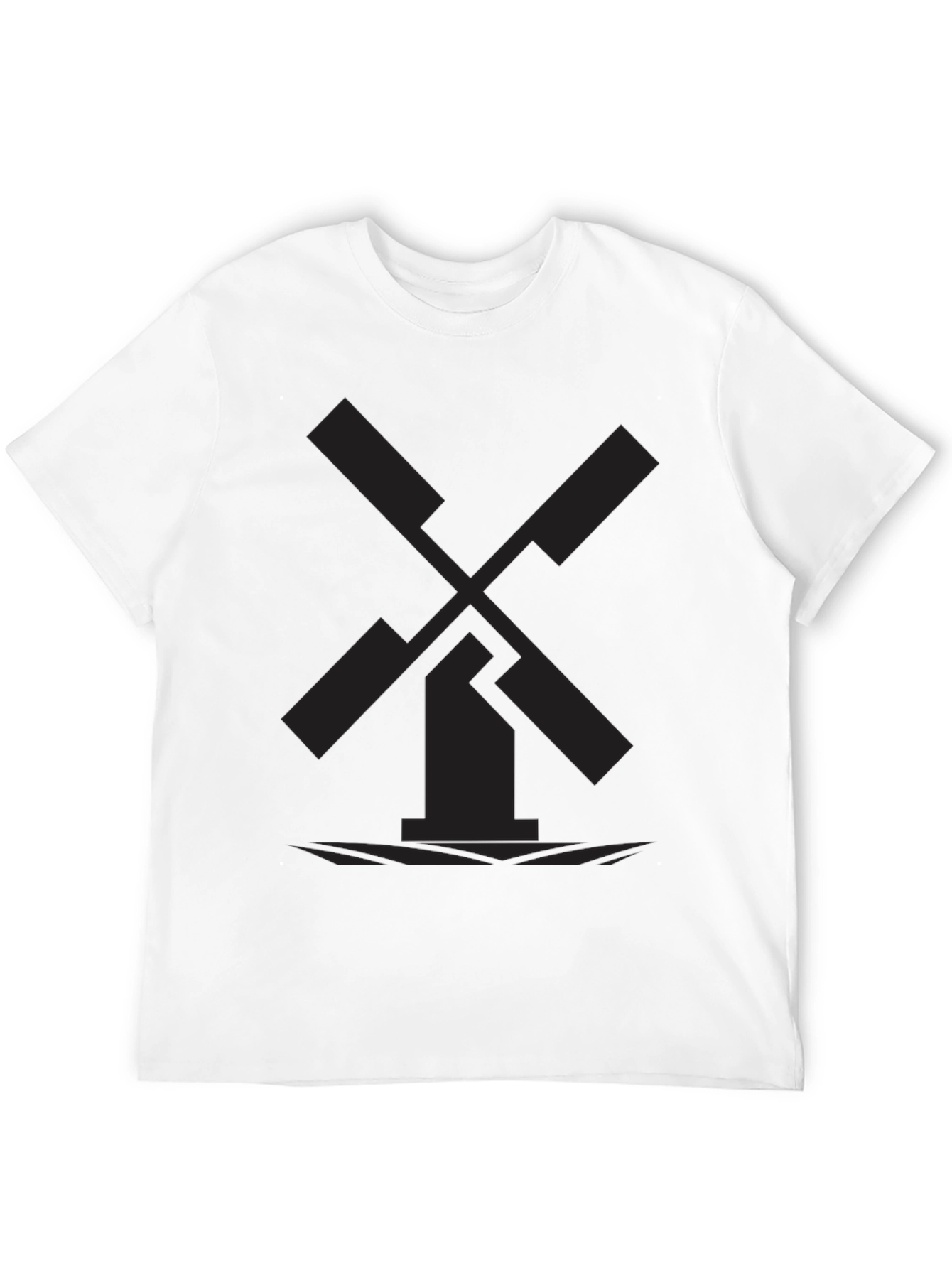 Minimalist Black Windmill Graphic Tee