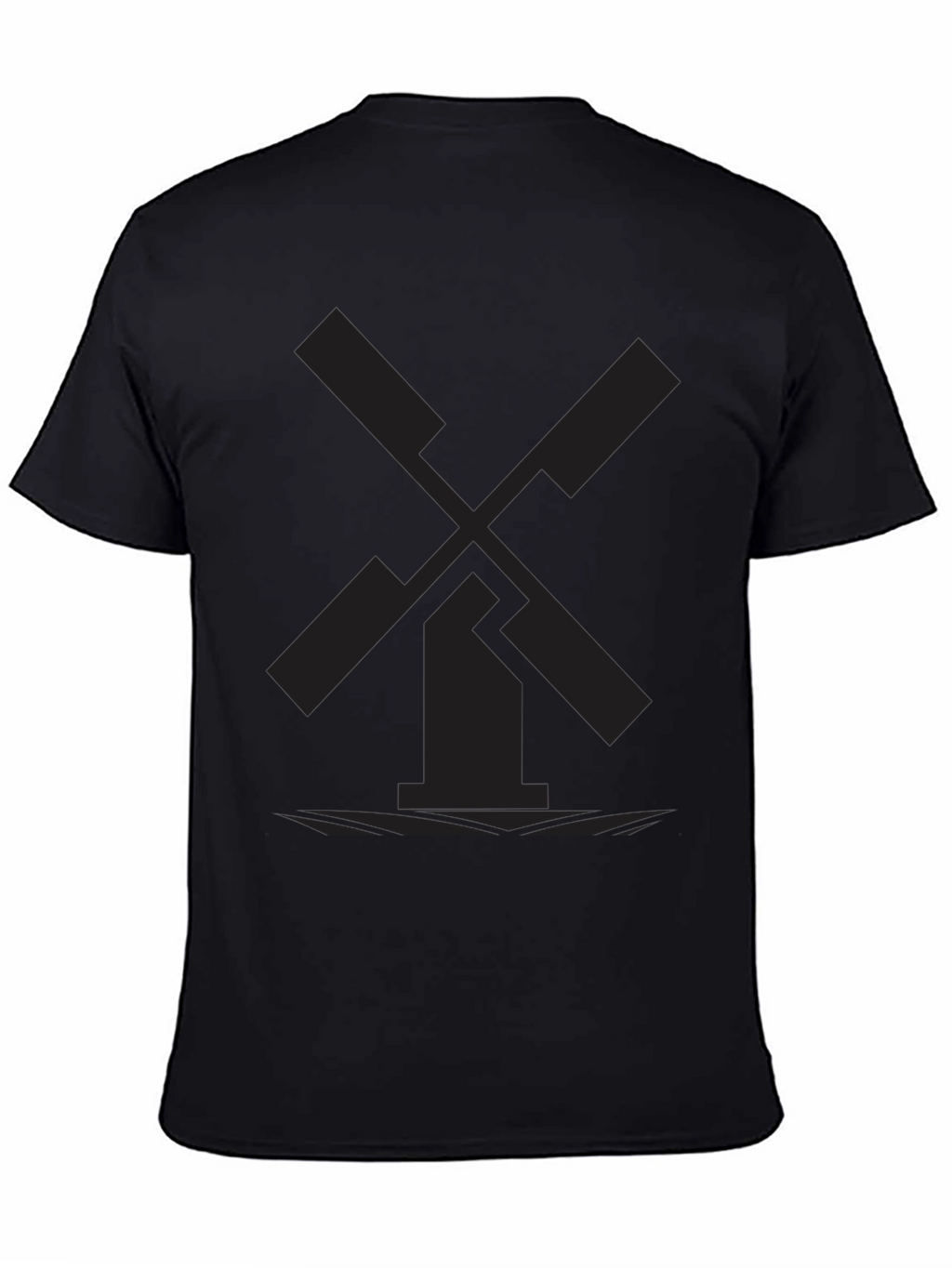Minimalist Black Windmill Graphic Tee