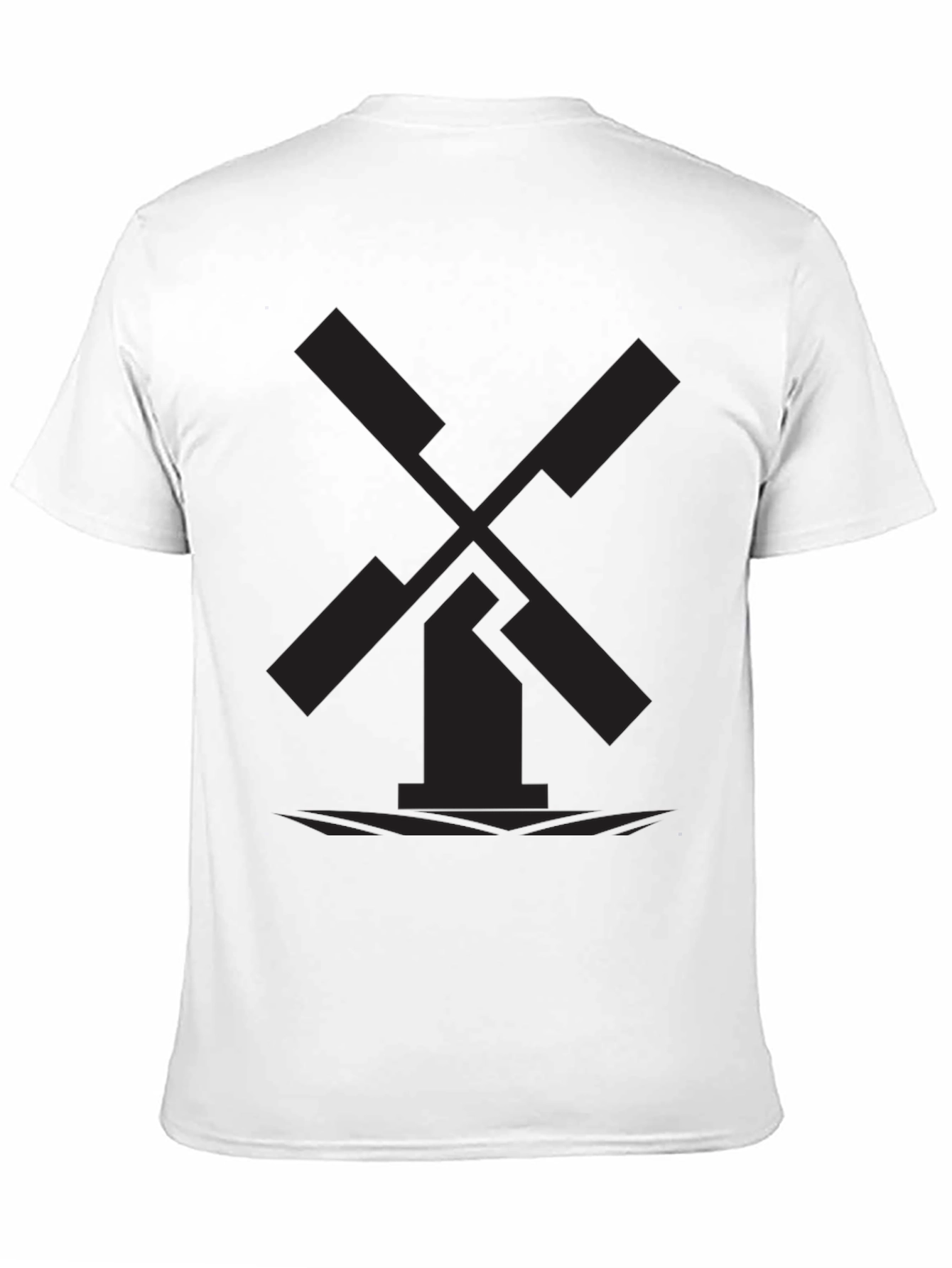 Minimalist Black Windmill Graphic Tee