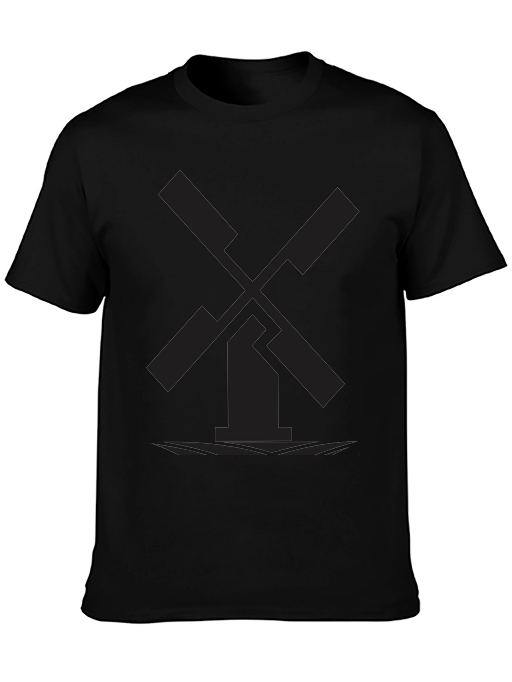 Minimalist Black Windmill Graphic Tee