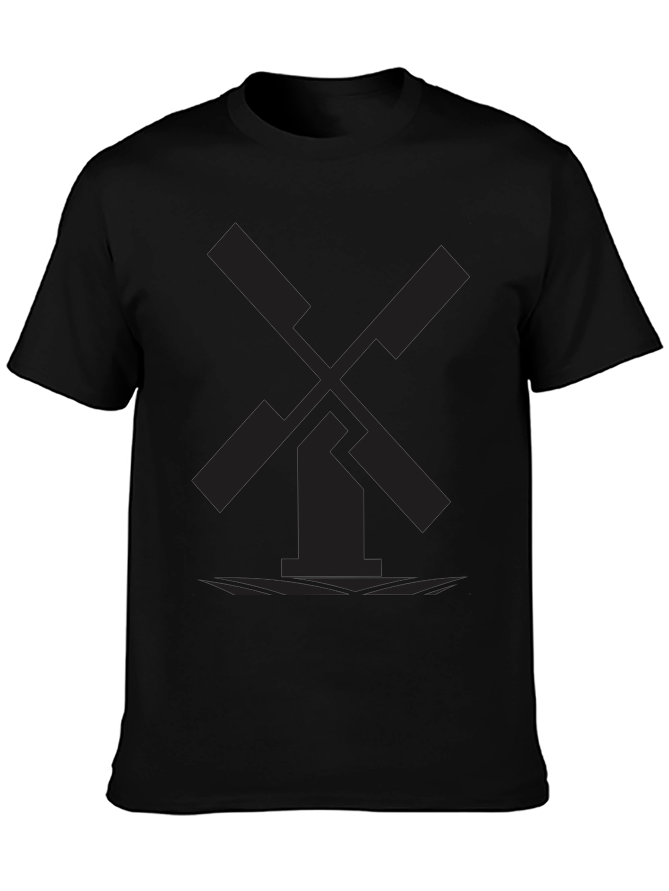 Minimalist Black Windmill Graphic Tee