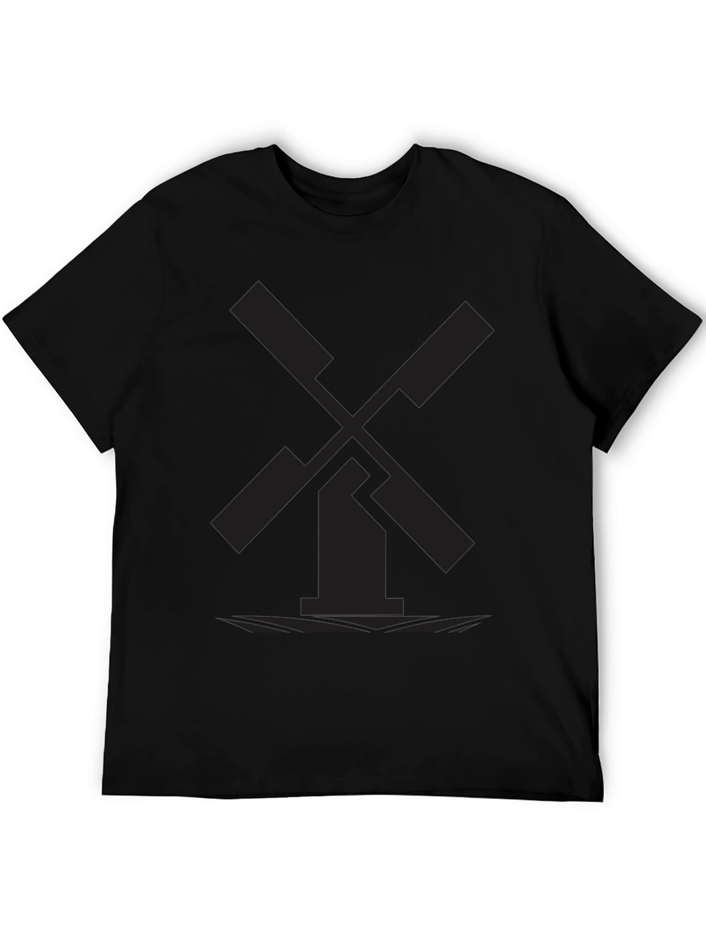Minimalist Black Windmill Graphic Tee
