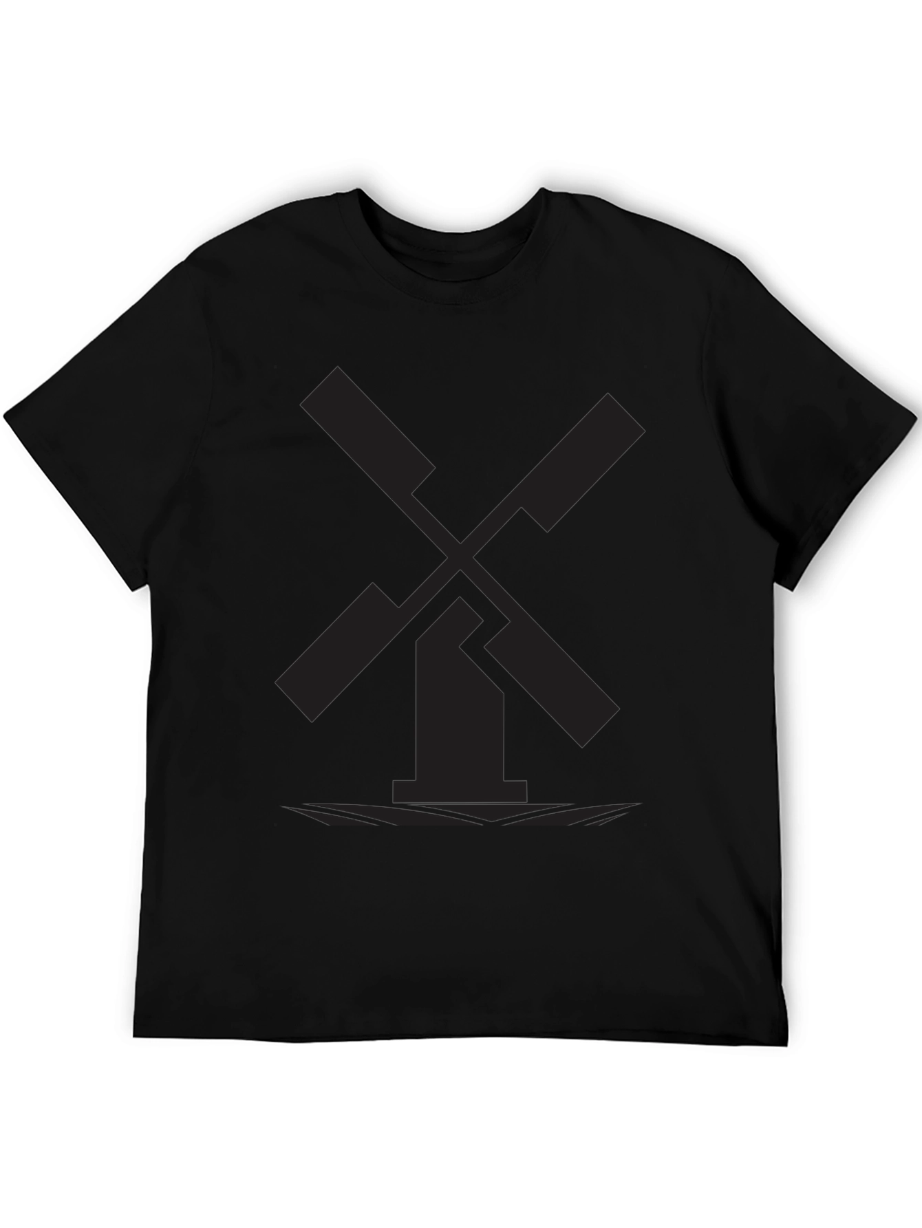 Minimalist Black Windmill Graphic Tee