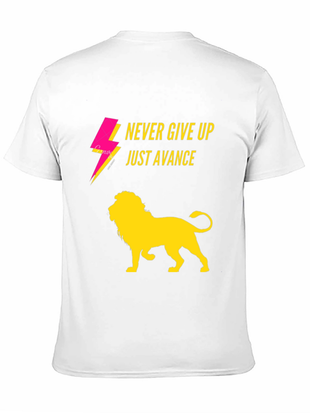 Never Give Up Lion Graphic T-Shirt