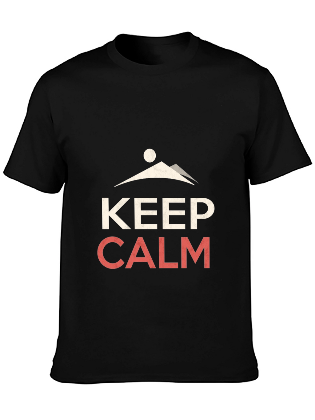 Keep Calm Mountain Graphic Tee - Black
