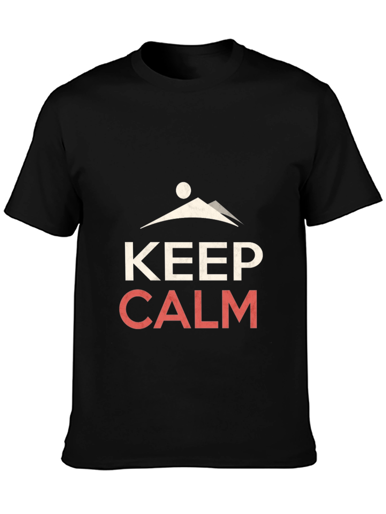 Keep Calm Mountain Graphic Tee - Black