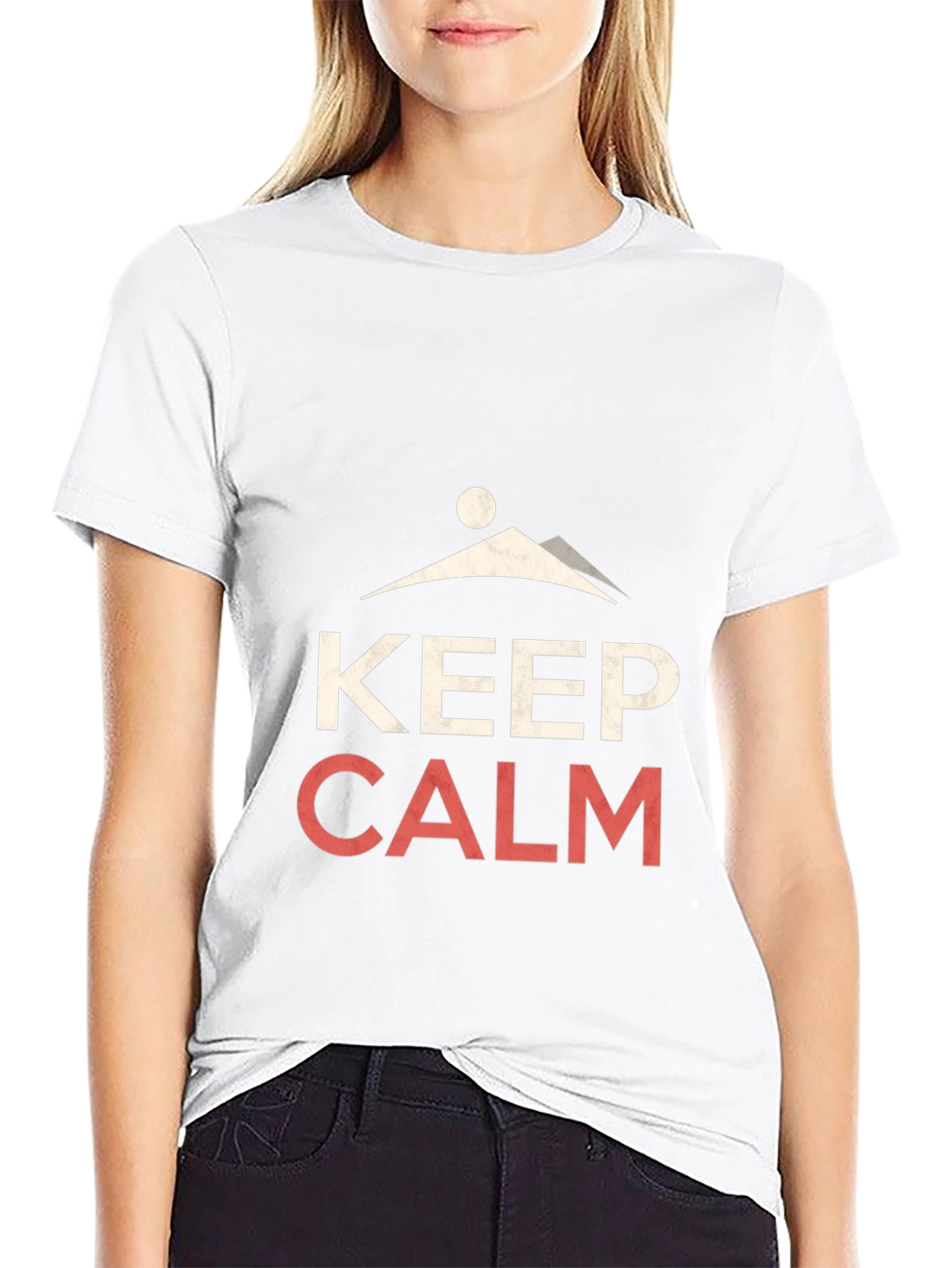 Keep Calm Mountain Graphic Tee - Black