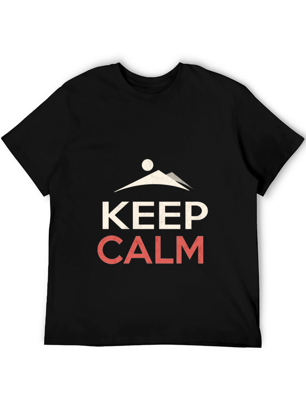Keep Calm Mountain Graphic Tee - Black
