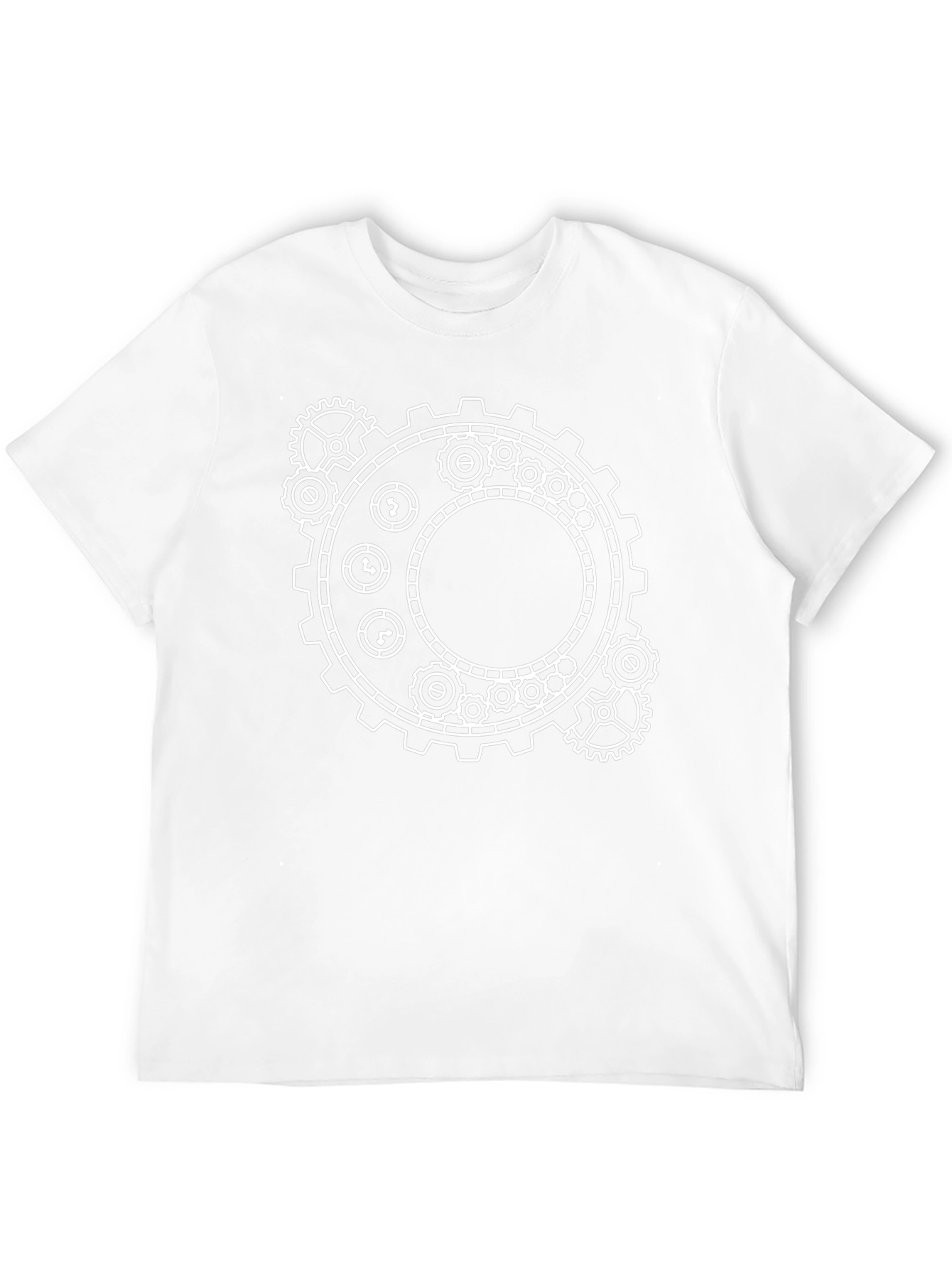Steampunk Gear Graphic T-Shirt - Black Cotton Tee