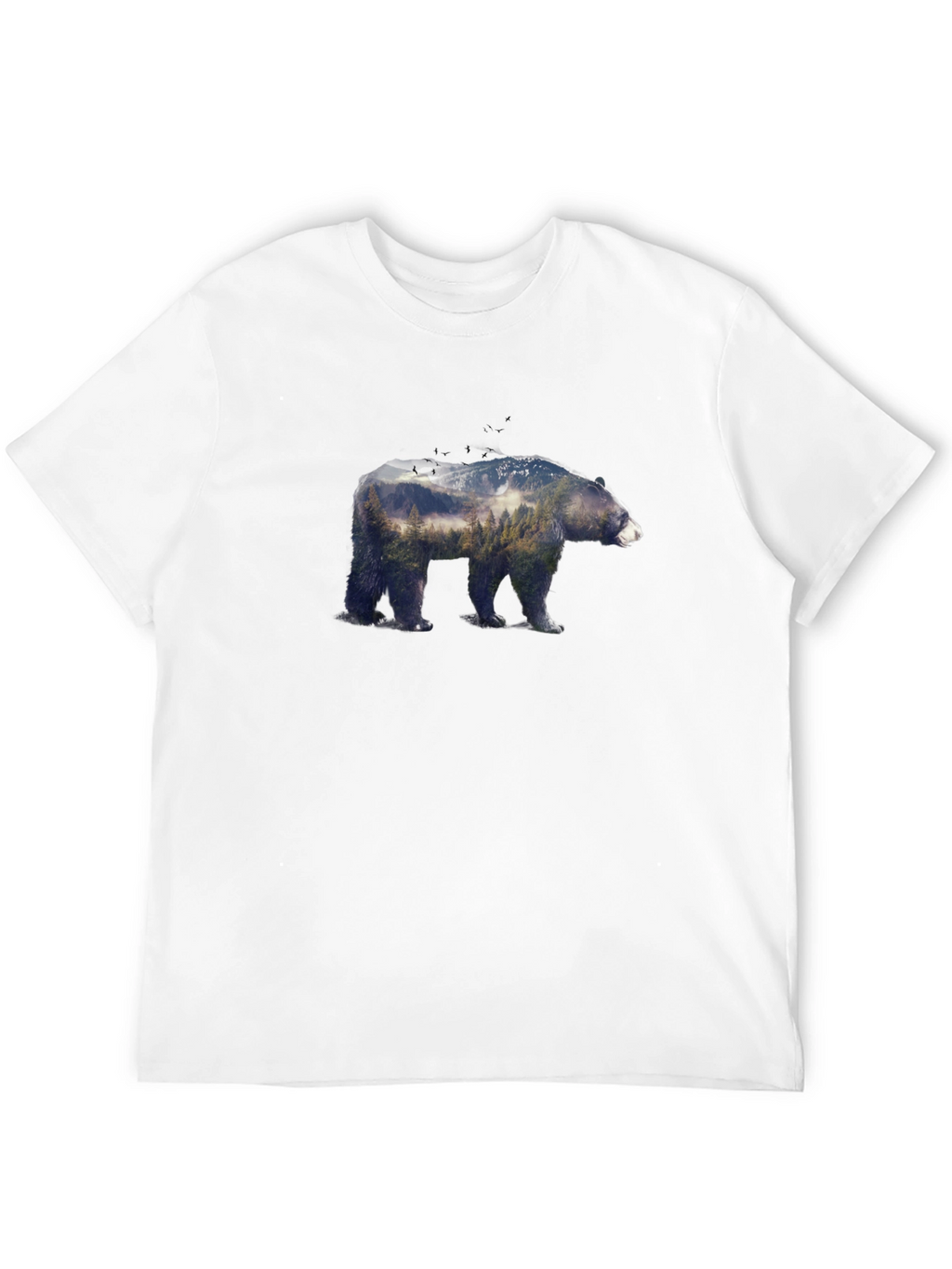 Bear Forest Graphic Tee - Nature Inspired Design