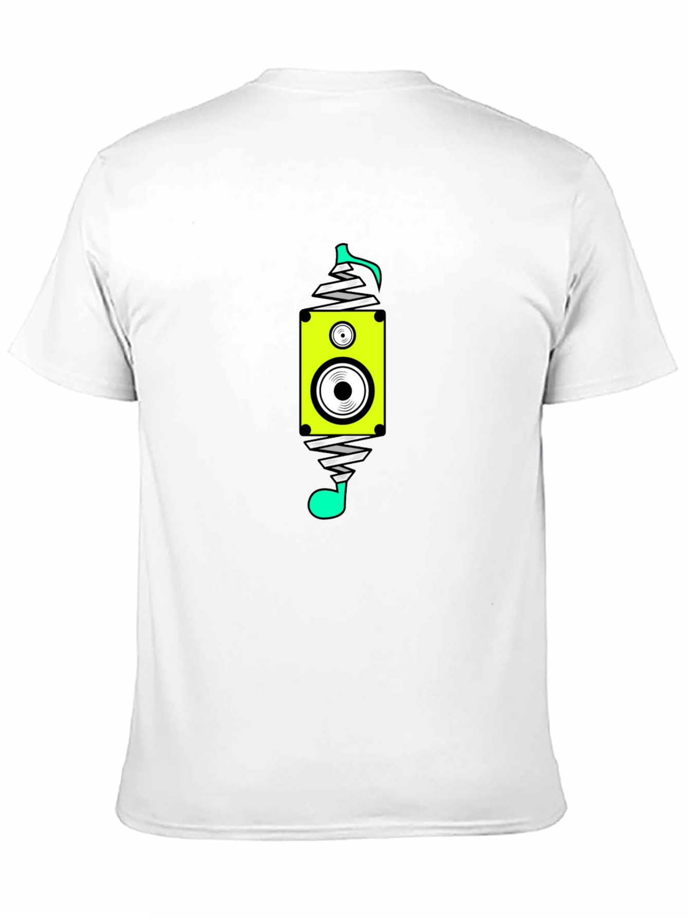 Speaker Spray Paint Style Black T-Shirt