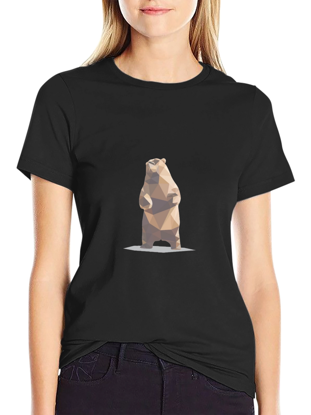 Geometric Bear Graphic T-Shirt