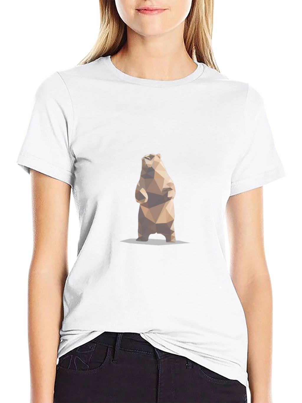 Geometric Bear Graphic T-Shirt