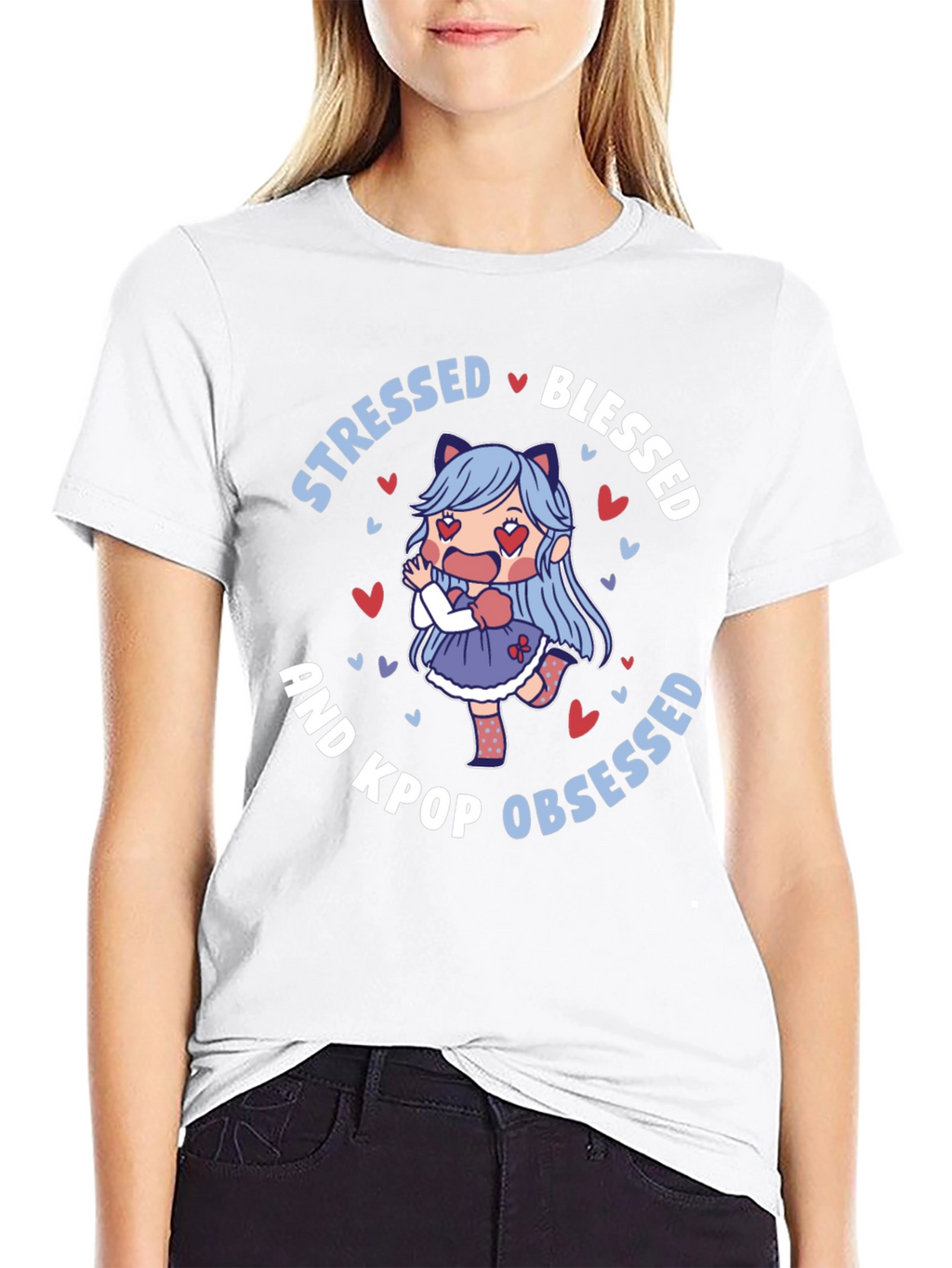 Stressed Blessed Kpop Obsessed T-Shirt